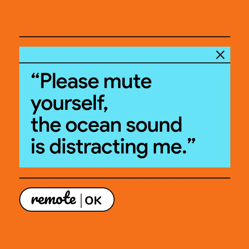 Social media ad by Shlomo Genchin for RemoteOK – workplace humor series