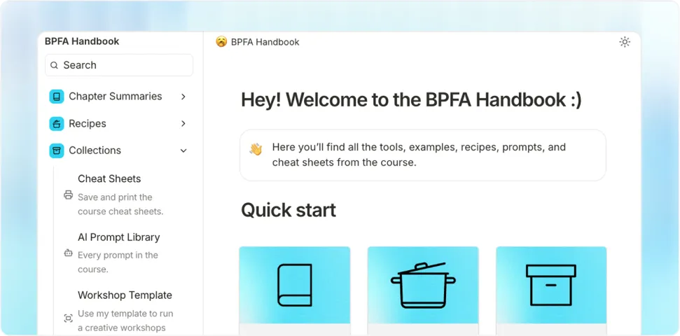 BPFA Creative Handbook Preview
