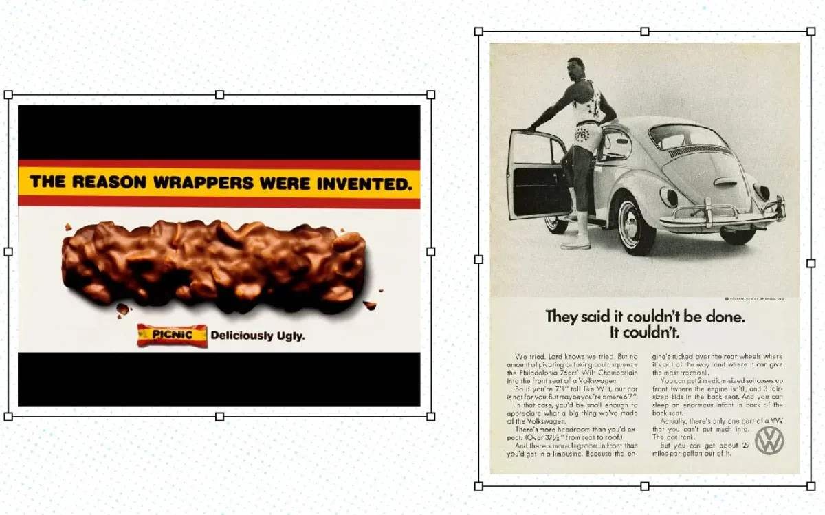 old ads, making fun of themselves