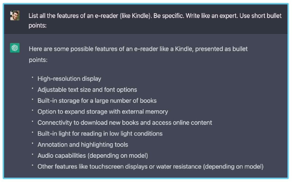 screen image of chatgpt