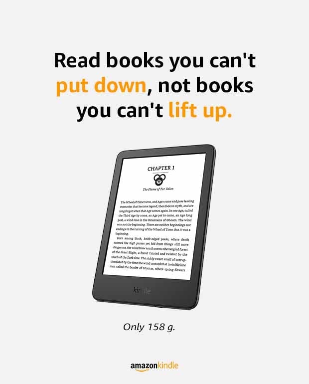 read books you can't put down, not books you can't pick up