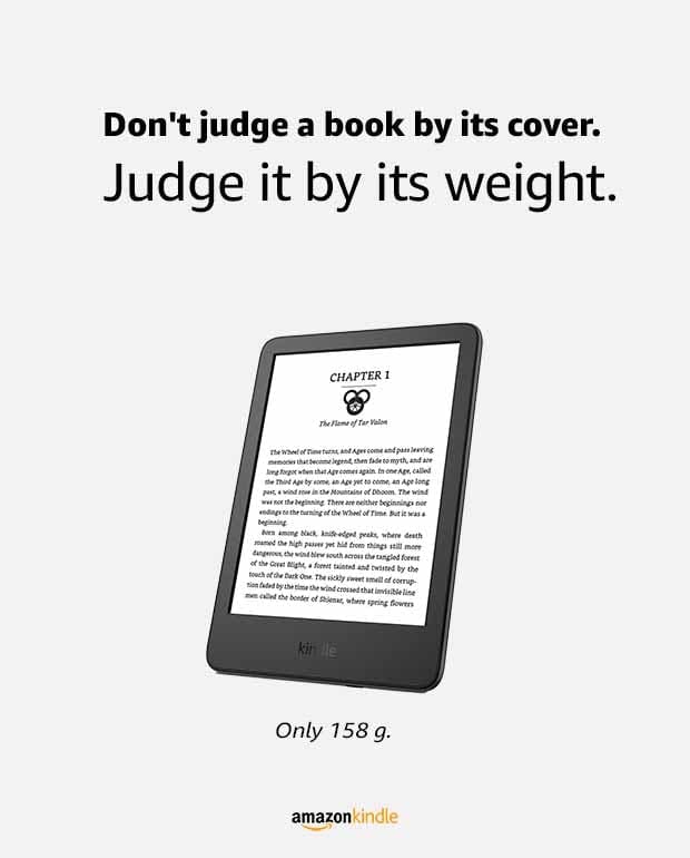 don't judge a book by its cover, judge it by its weight