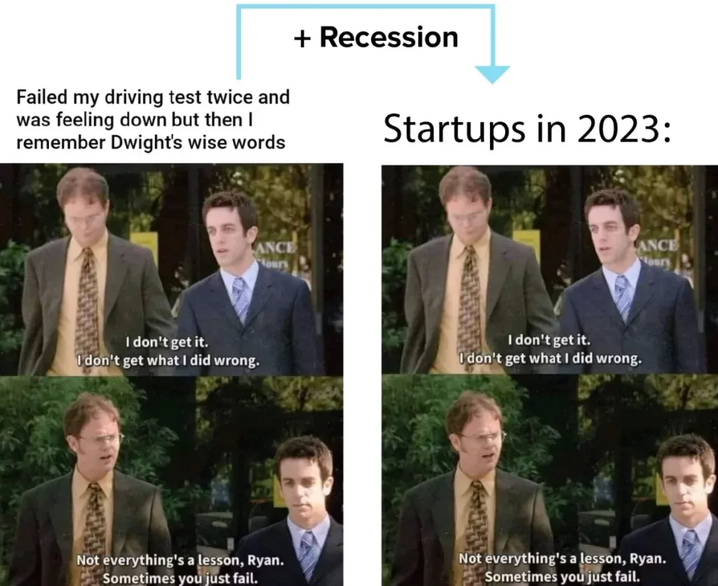 meme recession, startups in 2023