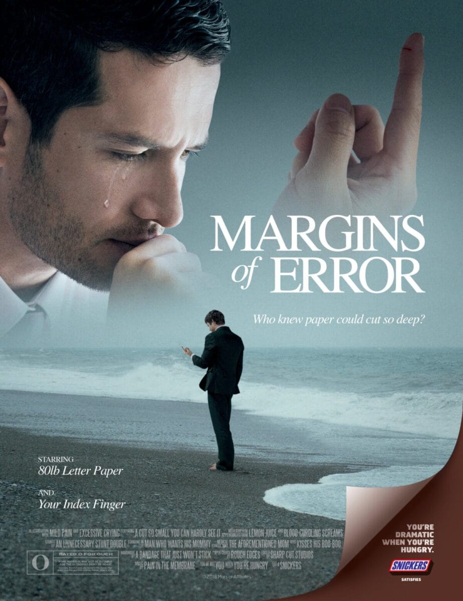 adapt. snickers ad, margins of error