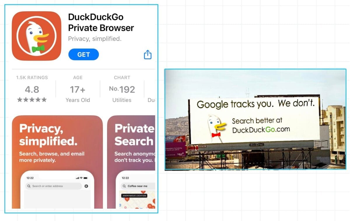 choose a product - duckduckgo search engine