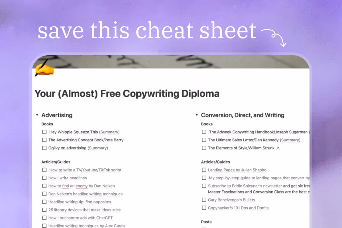 How to learn copywriting from scratch and for free Feature Image